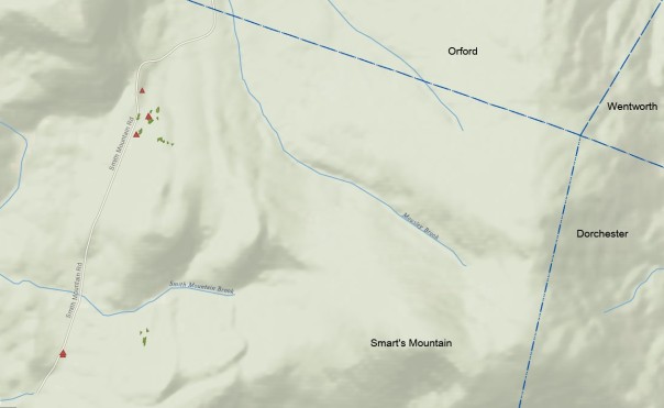 Map showing limestone quarries and lime kilns in Lyme NH